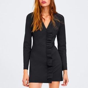 Zara black Long sleeve dress - perfect LBD